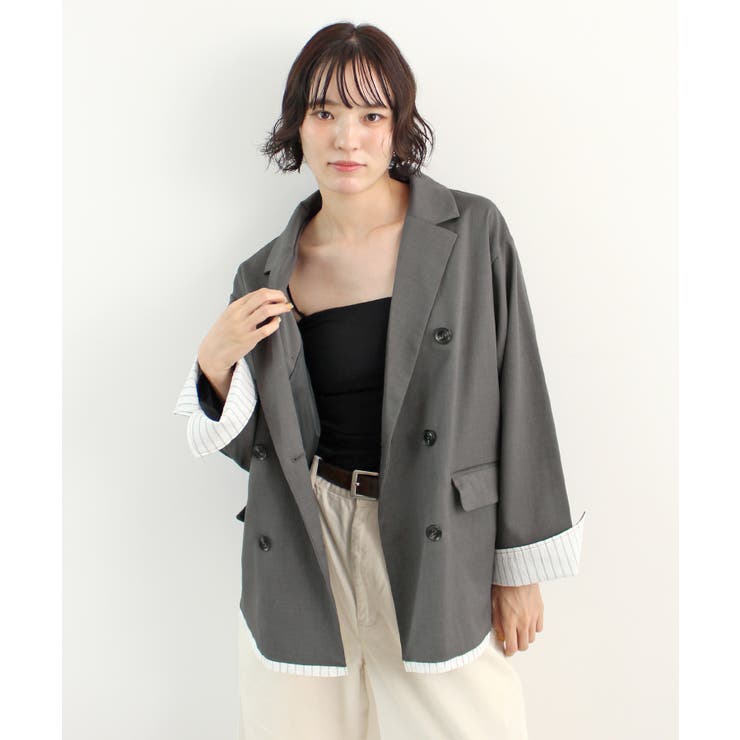 オーバーサイズ×レイヤードで旬を纏う。レイヤードダブルテーラードジャケット | futier land | 詳細画像25 