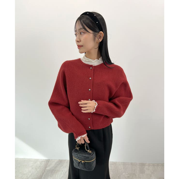 ふんわり袖でこなれ感アップ。バルーンスリーブモヘアニットカーディガン | futier land | 詳細画像26 