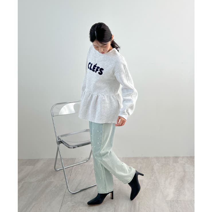 裾のフリルが映える！CLEFSロゴフリルスウェット | futier land | 詳細画像27 
