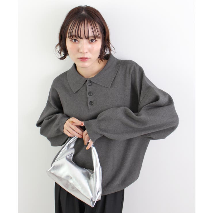 《ABYS》大人カジュアルが叶う。襟付きポロカラーニットトップス | futier land | 詳細画像18 