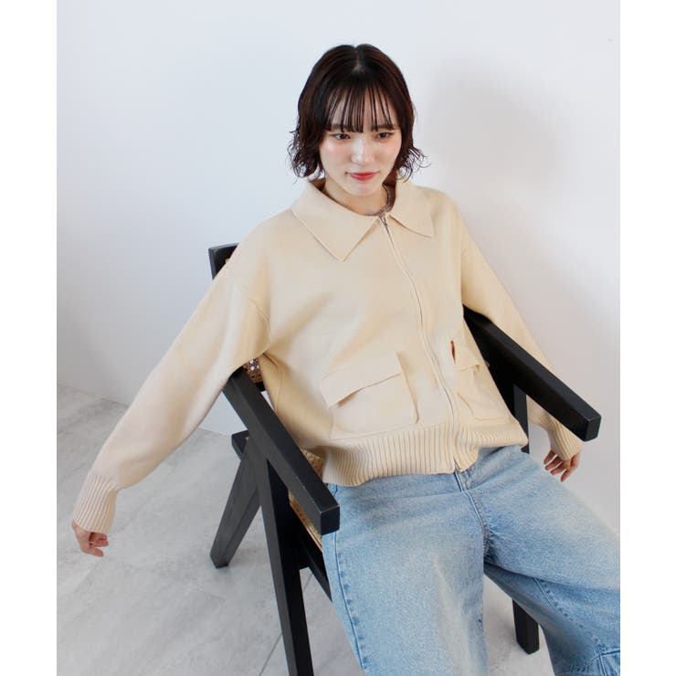 《ABYS》ラフに羽織れてこなれる。zip付ニットカーディガン | futier land | 詳細画像13 