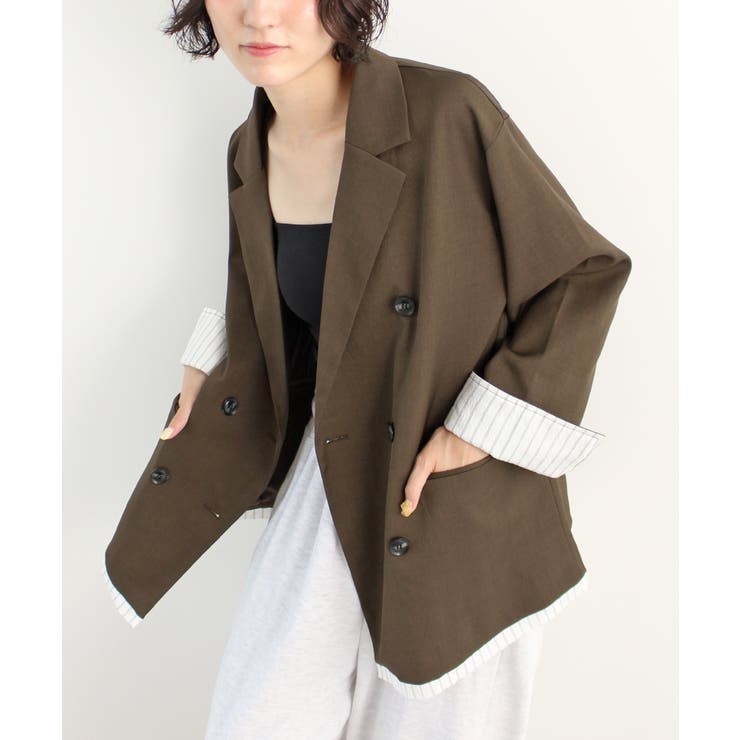 オーバーサイズ×レイヤードで旬を纏う。レイヤードダブルテーラードジャケット | futier land | 詳細画像20 