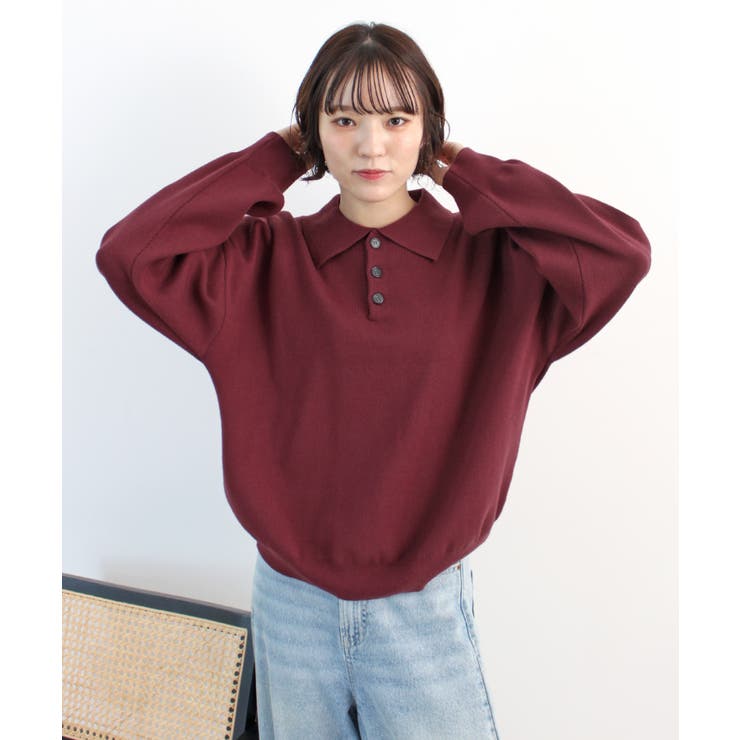 《ABYS》大人カジュアルが叶う。襟付きポロカラーニットトップス | futier land | 詳細画像24 