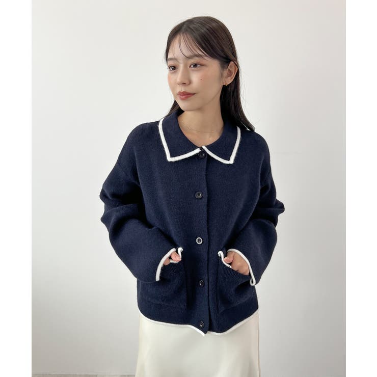 大人上品な配色。襟付きニットアウター | futier land | 詳細画像25 