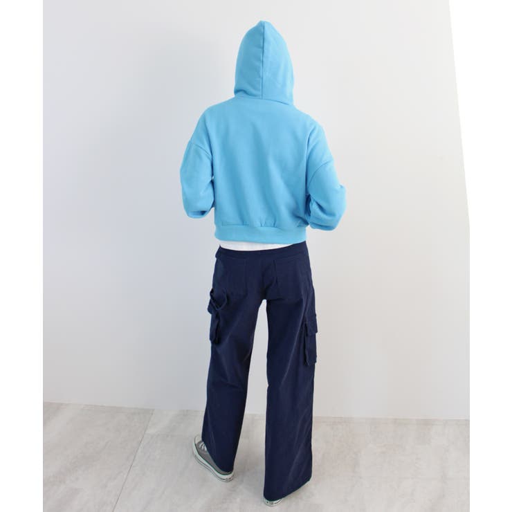 《ABYS》クロップド丈が相性抜群◎ダブルジップショート丈パーカー  | futier land | 詳細画像15 