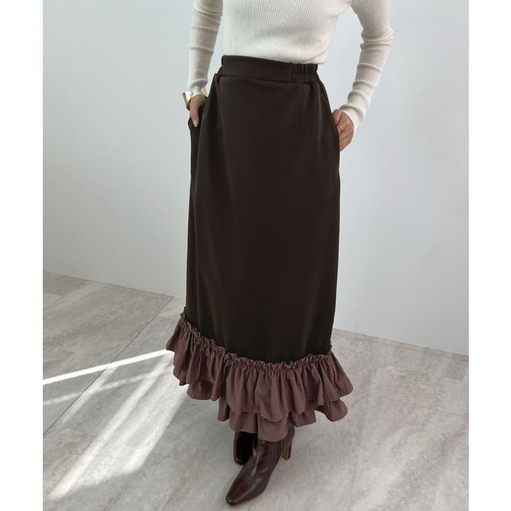 動きに華やぎを添える。ティアードフリルヘムスカート | futier land | 詳細画像18 