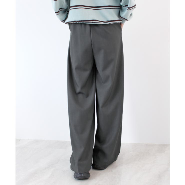 ゆるっと楽ちん。ツータックワイドストレートスラックス/ロング丈 | futier land | 詳細画像11 