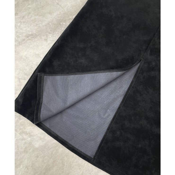 上品な質感が魅力。フェイクスエードナロースカート | futier land | 詳細画像29 