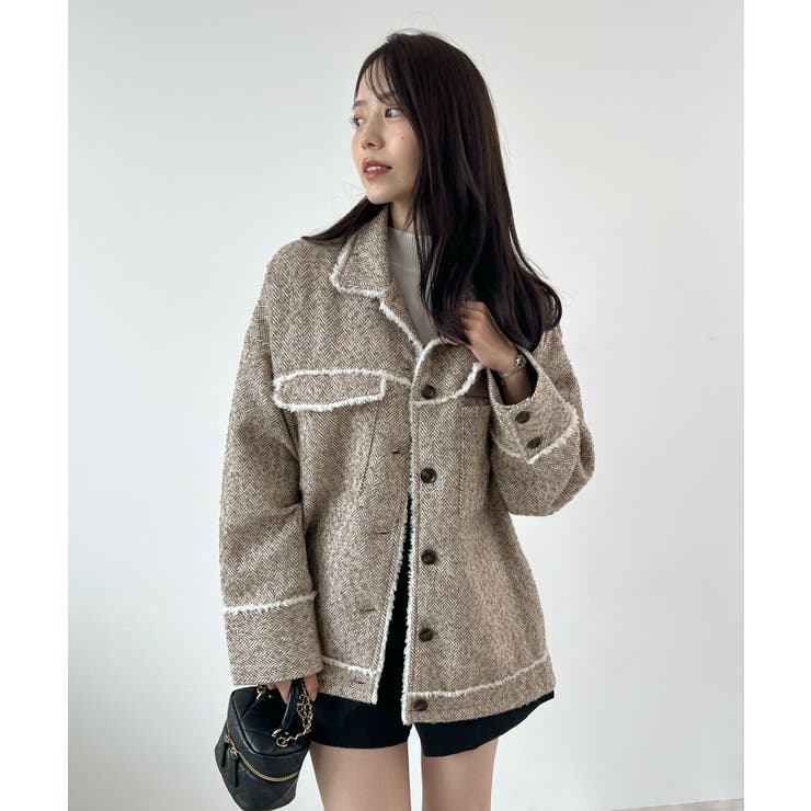 さらっと羽織って今っぽく。ツイードフリンジミドルCPOJK | futier land | 詳細画像20 