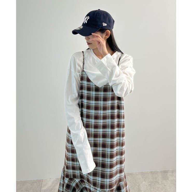 秋ムード高まる。チェックキャミOP | futier land | 詳細画像26 