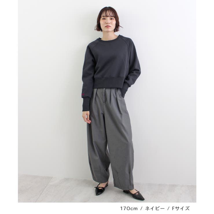 《ABYS》ロゴ刺繍ショート丈トレーナー | futier land | 詳細画像7 