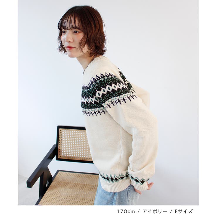 《ABYS》季節感たっぷりの定番ニット。ノルディック柄ニットプルオーバー | futier land | 詳細画像6 