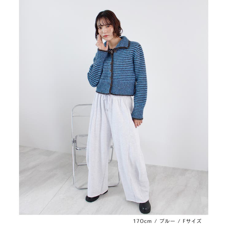 《ABYS》着こなし自在！配色ボーダーニットトップス | futier land | 詳細画像6 