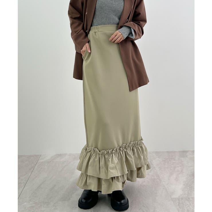 動きに華やぎを添える。ティアードフリルヘムスカート | futier land | 詳細画像28 