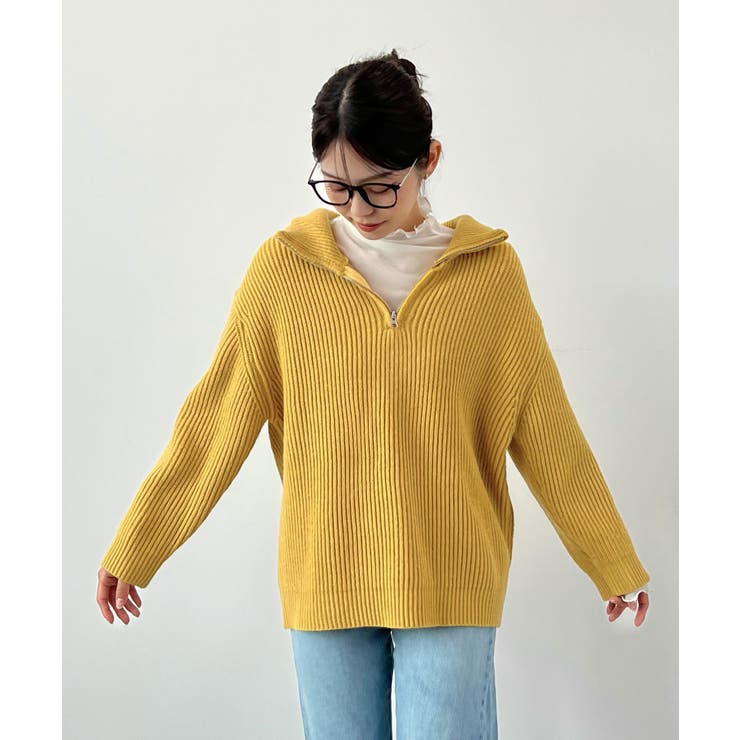 ジップで魅せるこなれニット。ハーフジップニットプルオーバー | futier land | 詳細画像32 