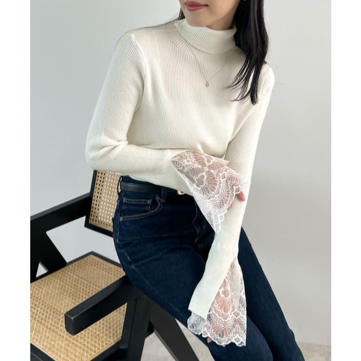 ふとした仕草まで美しく。袖レースリブKNIT | futier land | 詳細画像20 