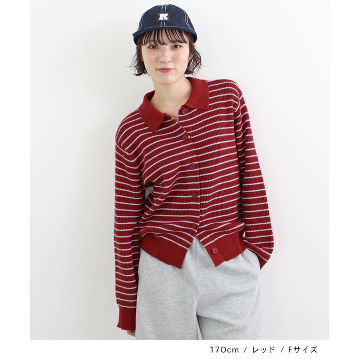 《ABYS》トレンド感ある配色。襟付きボーダーニット | futier land | 詳細画像8 