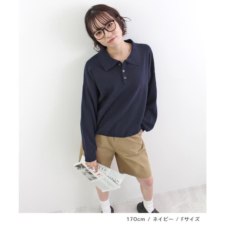 《ABYS》大人カジュアルが叶う。襟付きポロカラーニットトップス | futier land | 詳細画像9 