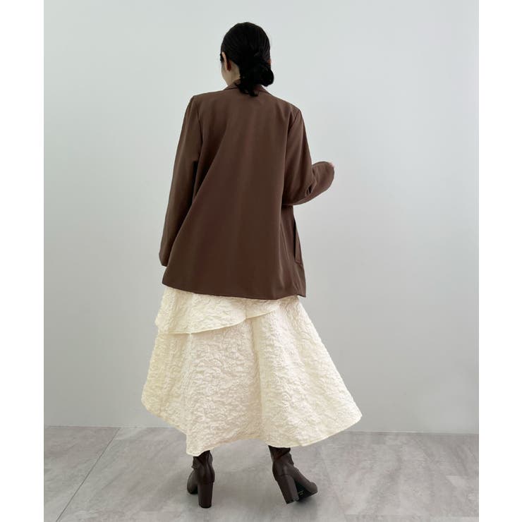 高級感漂う。ジャガードフラワーティアードスカート | futier land | 詳細画像23 