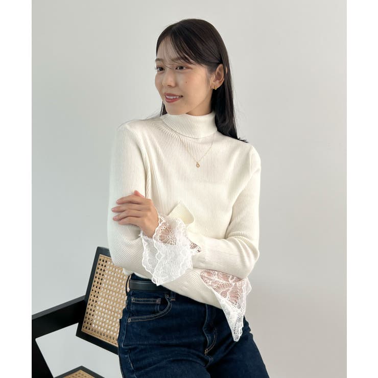 ふとした仕草まで美しく。袖レースリブKNIT | futier land | 詳細画像17 