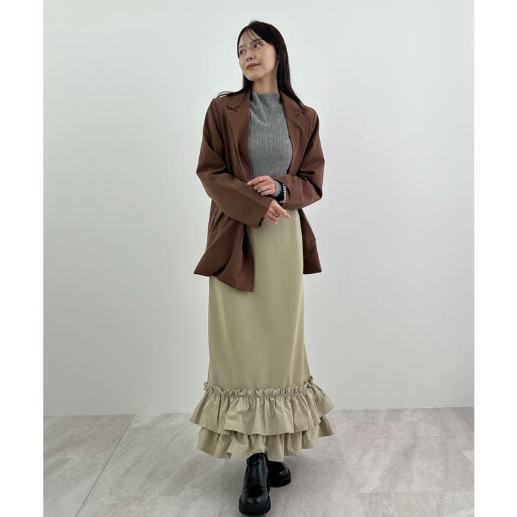 動きに華やぎを添える。ティアードフリルヘムスカート | futier land | 詳細画像31 