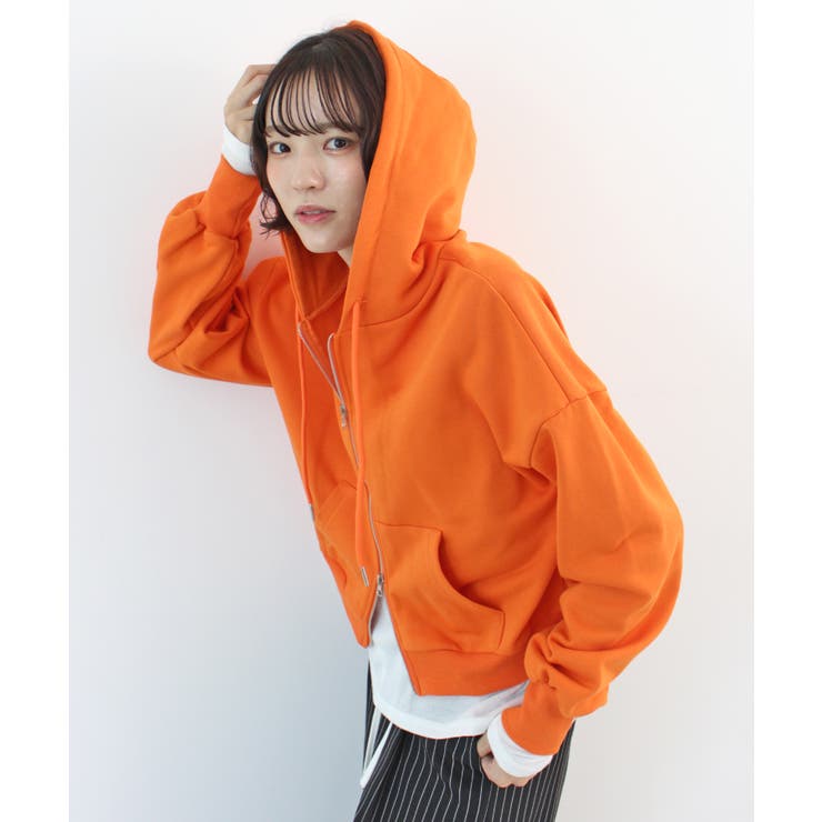 《ABYS》クロップド丈が相性抜群◎ダブルジップショート丈パーカー  | futier land | 詳細画像33 