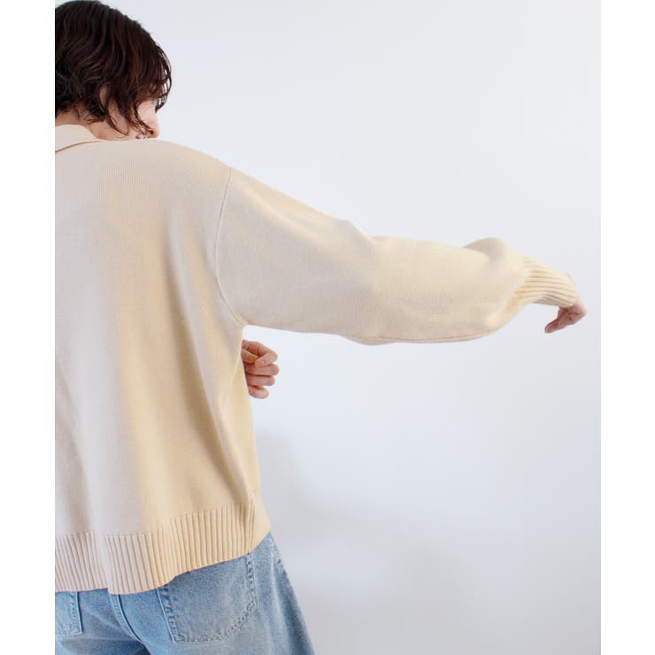 《ABYS》ラフに羽織れてこなれる。zip付ニットカーディガン | futier land | 詳細画像15 