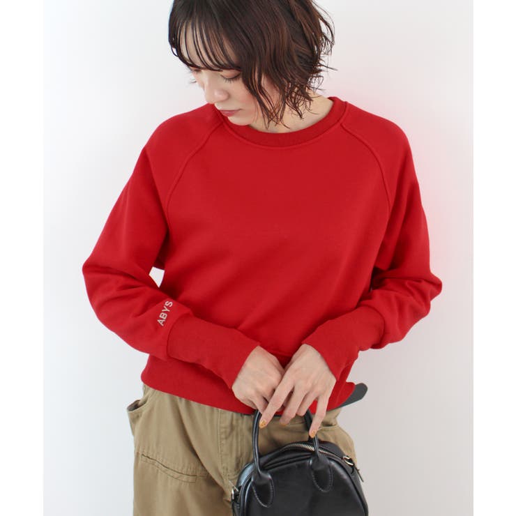 《ABYS》ロゴ刺繍ショート丈トレーナー | futier land | 詳細画像19 