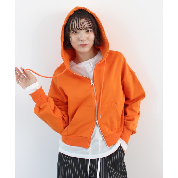 《ABYS》クロップド丈が相性抜群◎ダブルジップショート丈パーカー  | futier land | 詳細画像31 