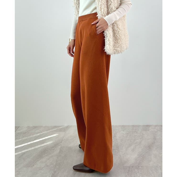 暖かい裾調整可能な2WAY。リラックスドロストニットパンツ | futier land | 詳細画像27 