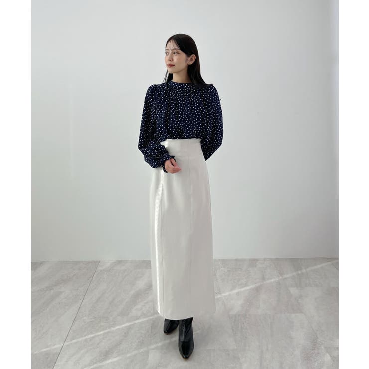 裏起毛あたたかい。ハイネックバルーンスリーブブラウス | futier land | 詳細画像29 