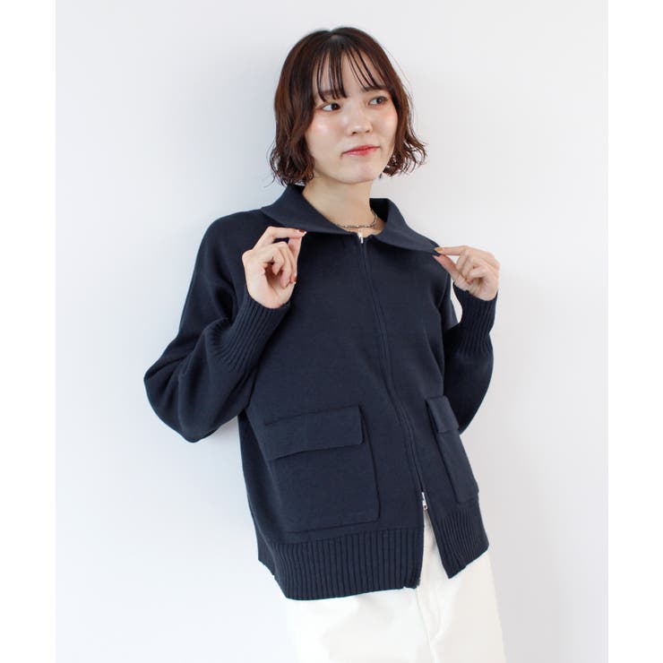 《ABYS》ラフに羽織れてこなれる。zip付ニットカーディガン | futier land | 詳細画像25 