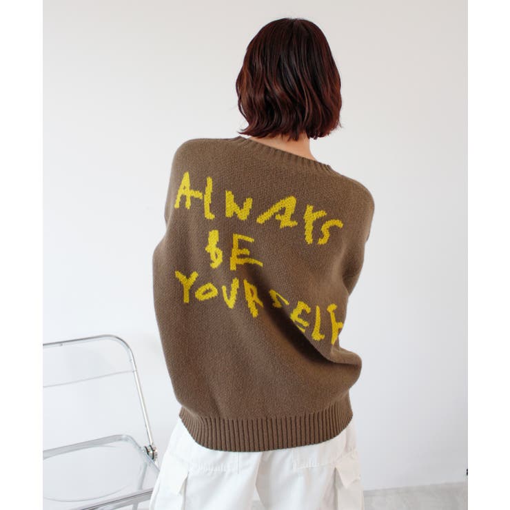 《ABYS》後ろ姿も可愛く決まる。バックロゴニットトップス | futier land | 詳細画像11 