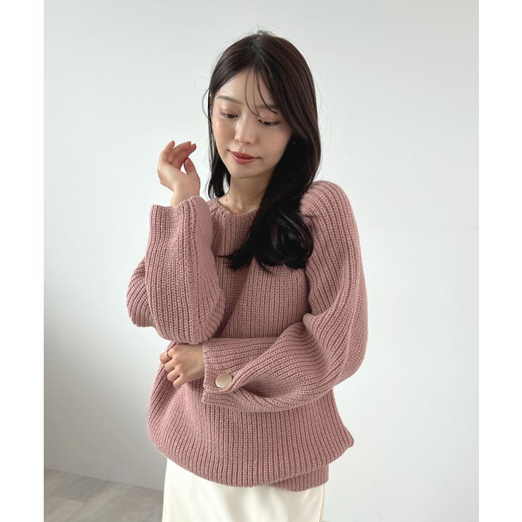 上品溢れるアクセント。袖ボタンKNIT | futier land | 詳細画像35 