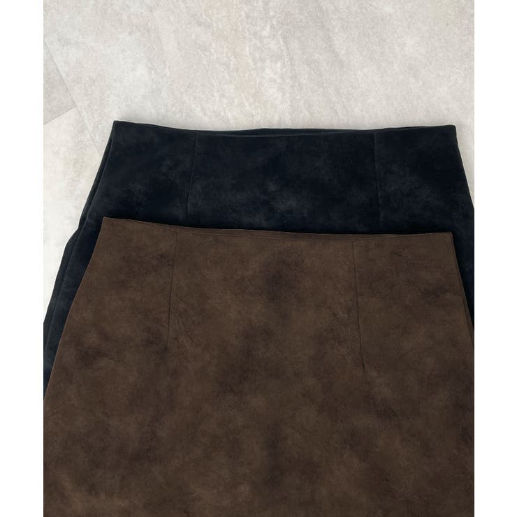 上品な質感が魅力。フェイクスエードナロースカート | futier land | 詳細画像25 