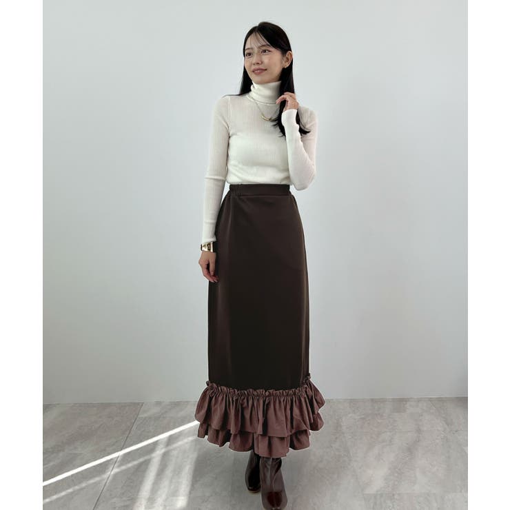 動きに華やぎを添える。ティアードフリルヘムスカート | futier land | 詳細画像24 