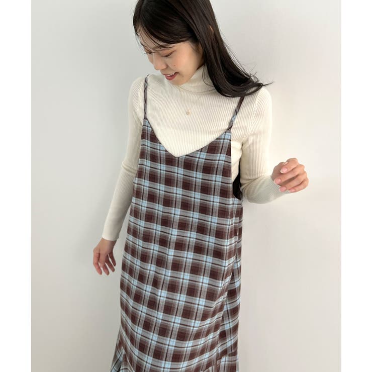 秋ムード高まる。チェックキャミOP | futier land | 詳細画像20 