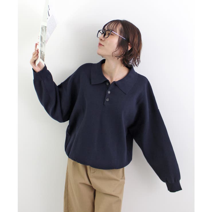 《ABYS》大人カジュアルが叶う。襟付きポロカラーニットトップス | futier land | 詳細画像30 