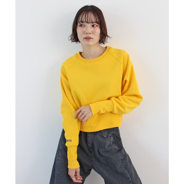 《ABYS》ロゴ刺繍ショート丈トレーナー | futier land | 詳細画像25 