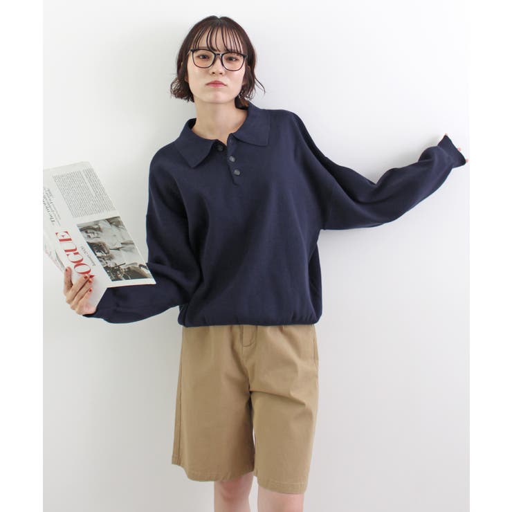 《ABYS》大人カジュアルが叶う。襟付きポロカラーニットトップス | futier land | 詳細画像32 