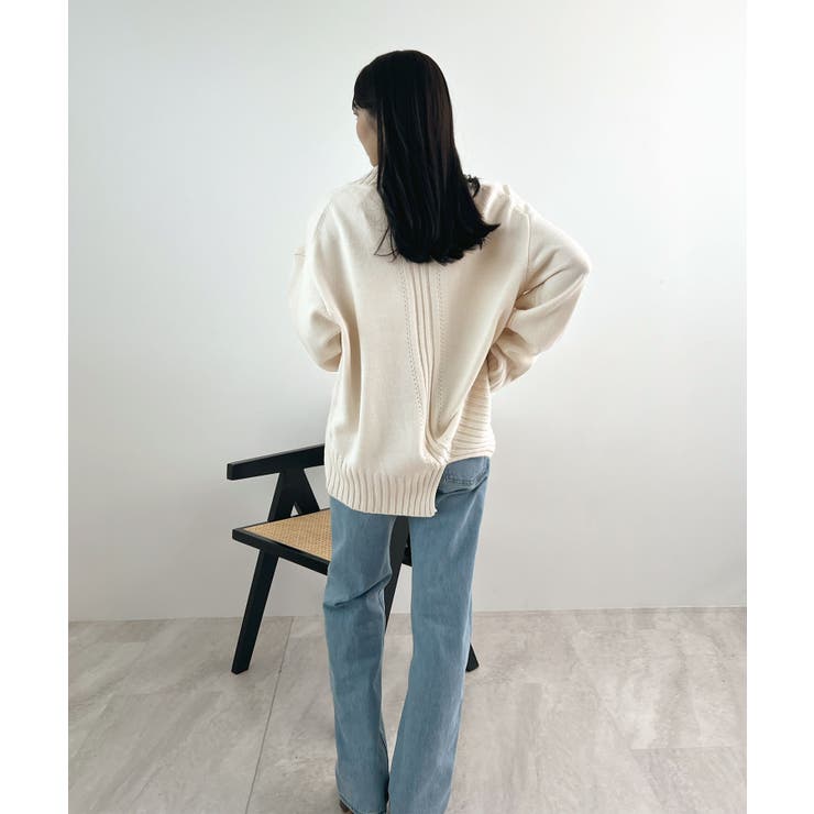 バックスリットオーバーニット | futier land | 詳細画像16 