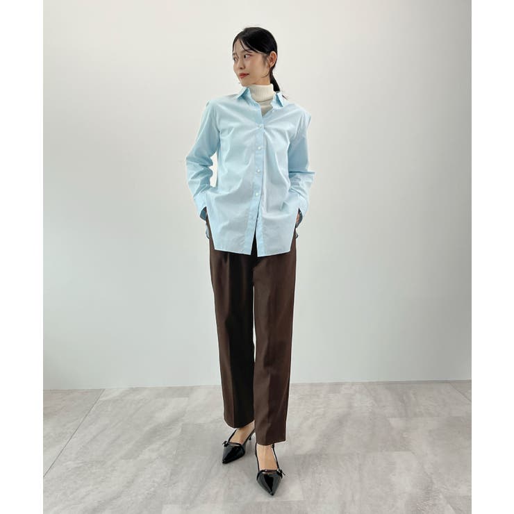 脚長効果抜群の美脚ライン。センタータックテーパードパンツ | futier land | 詳細画像20 