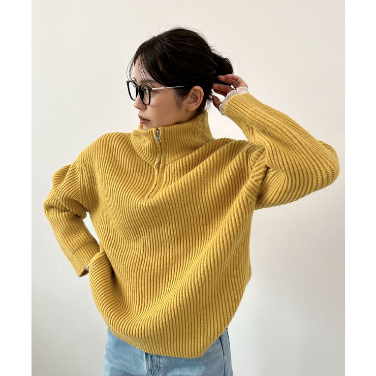 ジップで魅せるこなれニット。ハーフジップニットプルオーバー | futier land | 詳細画像29 