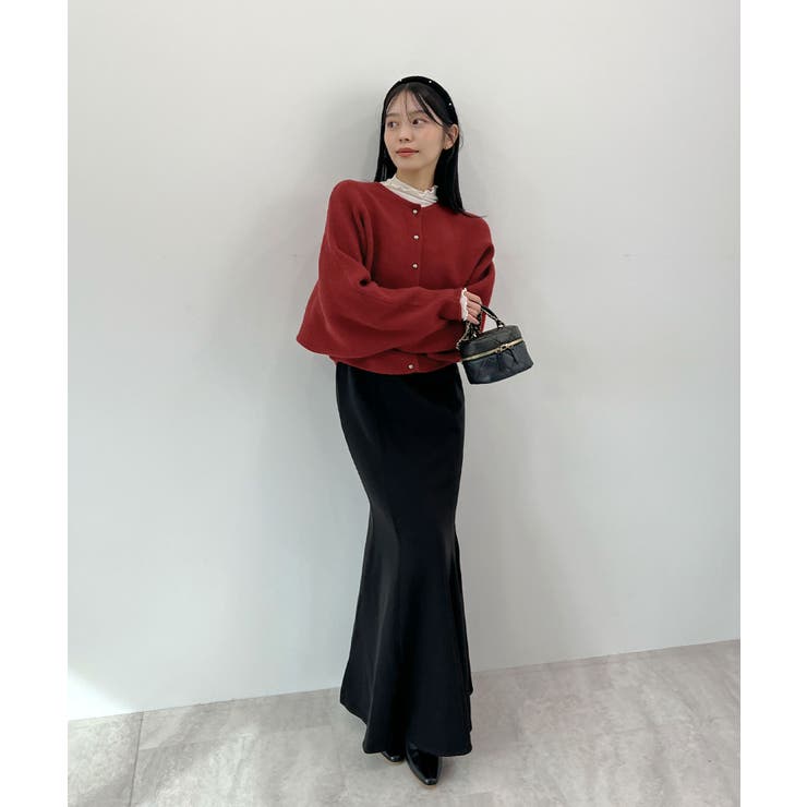 ふんわり袖でこなれ感アップ。バルーンスリーブモヘアニットカーディガン | futier land | 詳細画像24 