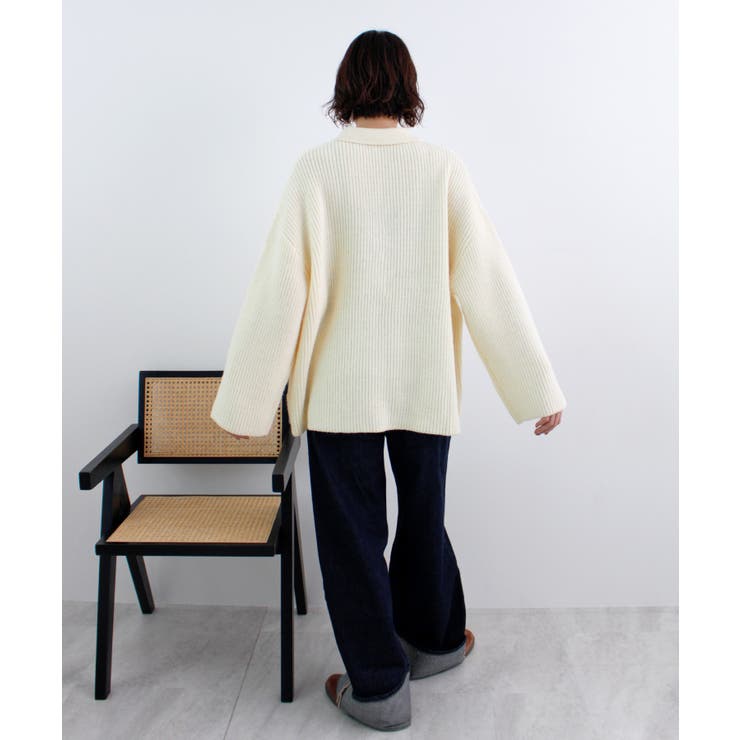 《ABYS》アルパカタッチ襟付きキーネックプルオーバー | futier land | 詳細画像31 