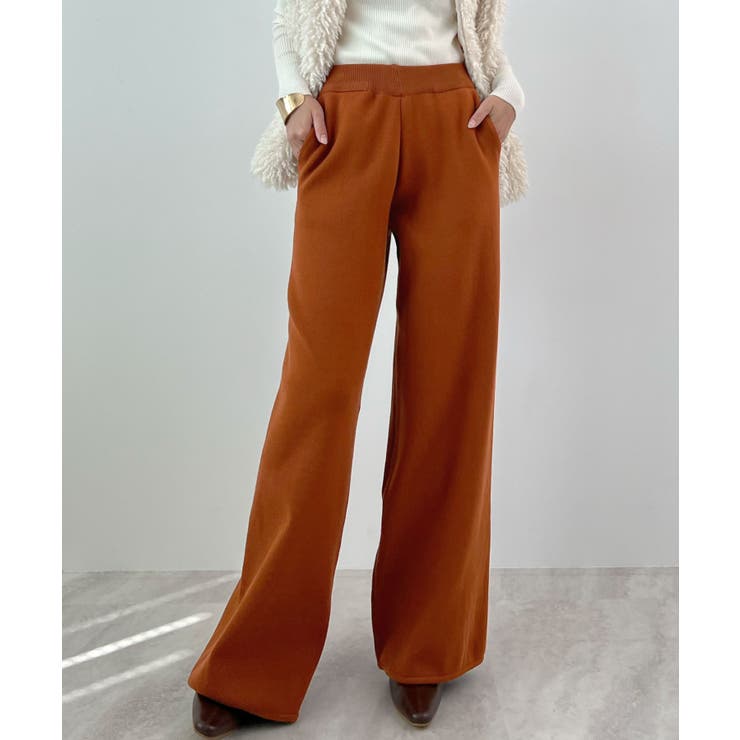 暖かい裾調整可能な2WAY。リラックスドロストニットパンツ | futier land | 詳細画像6 