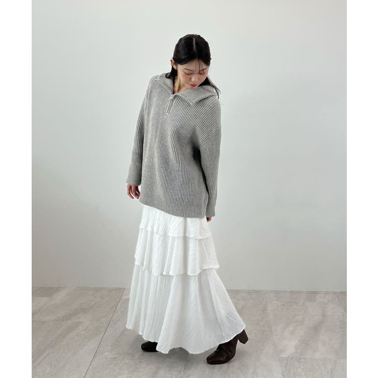 ジップで魅せるこなれニット。ハーフジップニットプルオーバー | futier land | 詳細画像28 