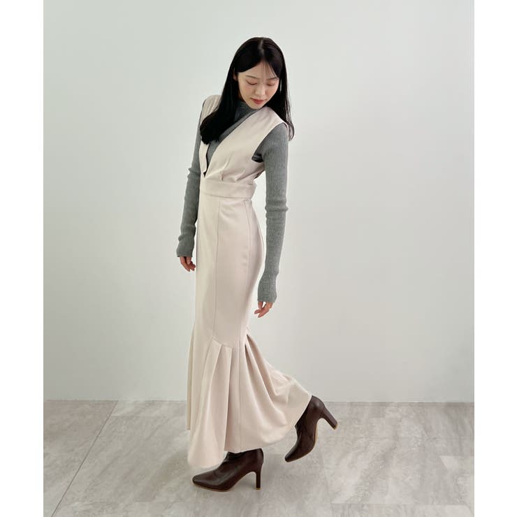 抜かりない360度美シルエット。サイドタックマーメイドワンピース | futier land | 詳細画像12 