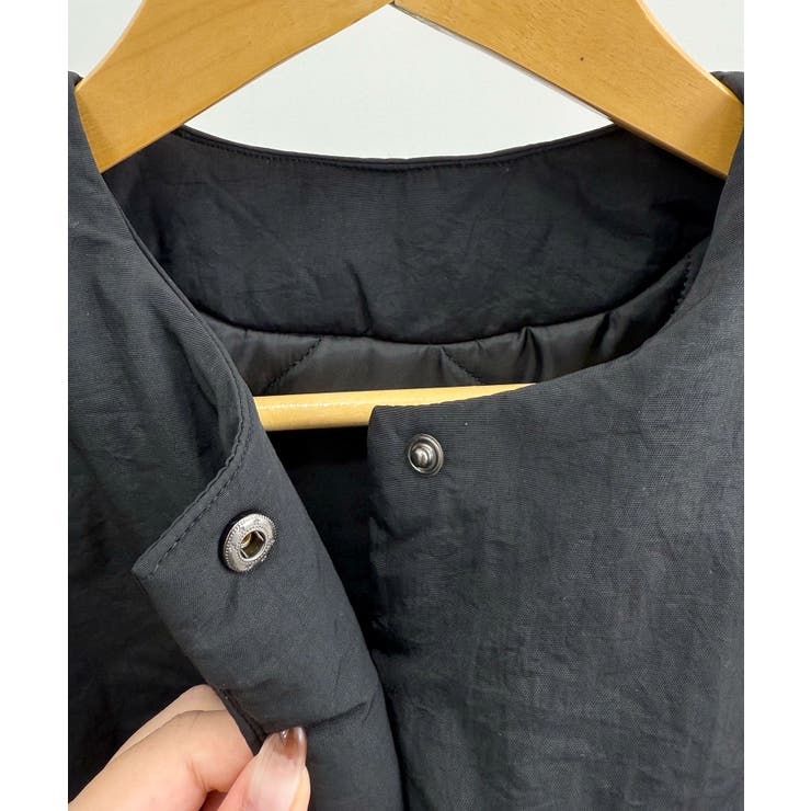 1枚で即こなれ感。サイドジップノーカラー中綿ジャケット | futier land | 詳細画像40 