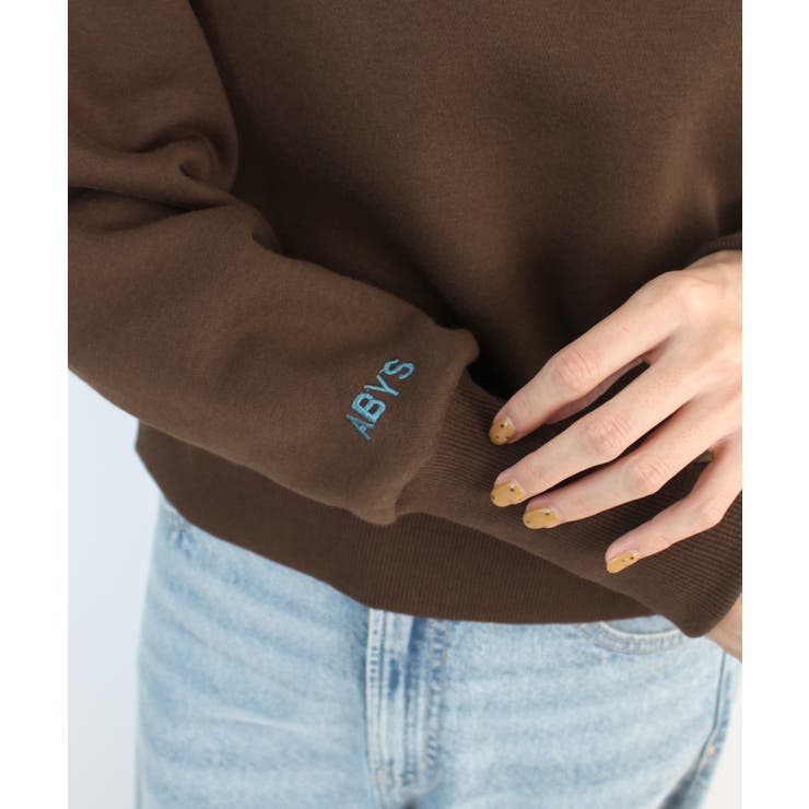 《ABYS》ロゴ刺繍ショート丈トレーナー | futier land | 詳細画像13 